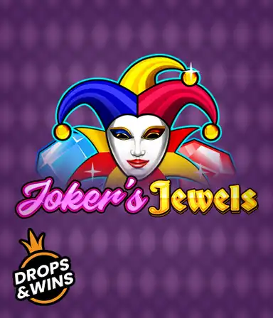 Uma exibição brilhante e colorida de o jogo Joker's Jewels slot da Pragmatic Play, mostrando um bobo da corte e uma variedade de joias reluzentes.